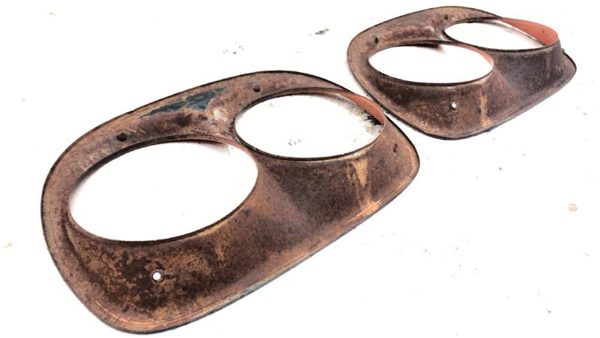 1958 Gmc Chevy 300 Full Size Right Left Headlight Bezel Pair Oem Trim Door Set — photo 11