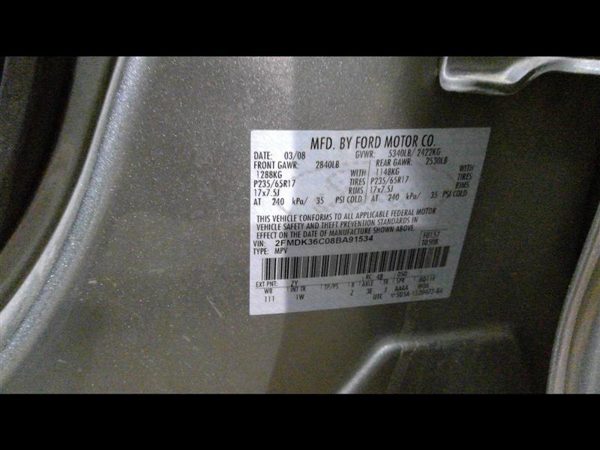 2008 Ford Edge Transmission Assy. Fatod 3.5L 3/08 — photo 3