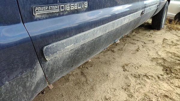 03-07 F350 Powerstroke Driver Left Front Moulding From Door Oem Trim Strip Blue — photo 2