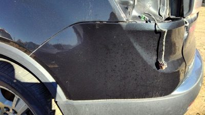2007-2012 Gmc Acadia Driver Left Rear Bumper Corner End Cap 58U Carbon Black
