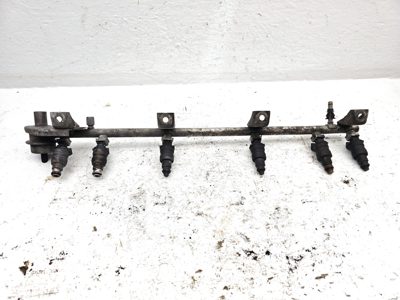 1987-1990 Jeep Cherokee Complete Fuel Rail With Injectors Set Loaded Oem 4.0L