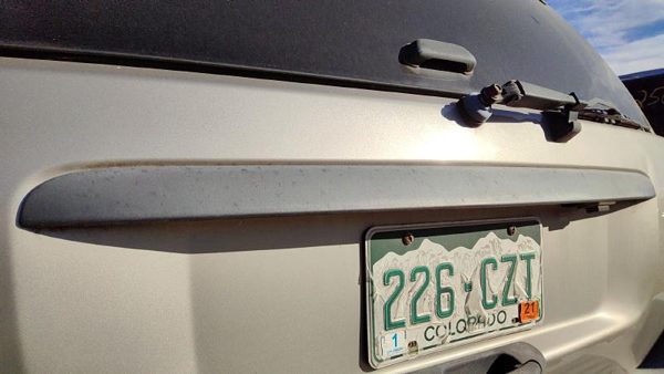2001 Jeep Grand Cherokee License Plate Trim Surround Panel Oem Tail Trunk Finish — photo 2