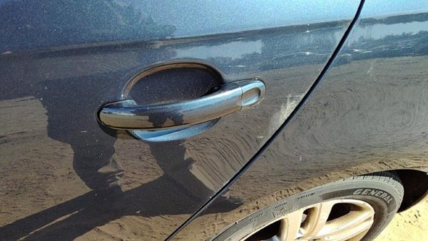 05-14 Vw Jetta Driver Left Rear Outside Door Handle Oem Back Blue 1K5837205bgru — photo 1
