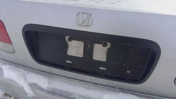 1996-1999 Honda Civic License Plate Trim Surround Panel Oem Tail Trunk Finish — photo 3