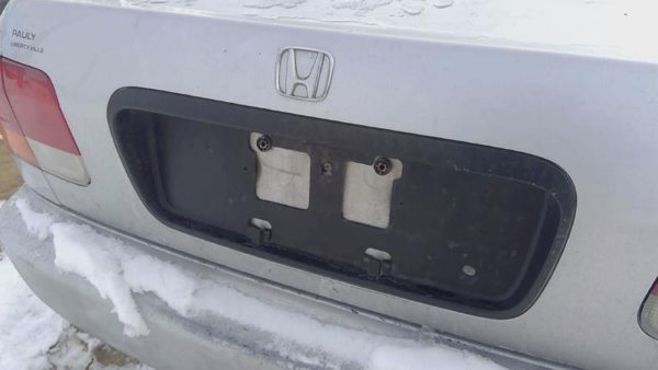 1996-1999 Honda Civic License Plate Trim Surround Panel Oem Tail Trunk Finish — photo 4