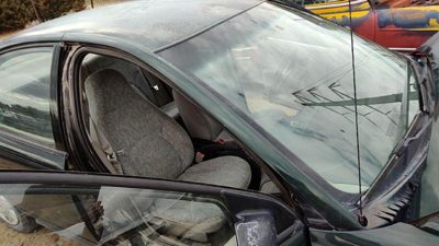 1996 Saturn Sl1 Passenger Right Rear Moulding On A Pillar Oem Green