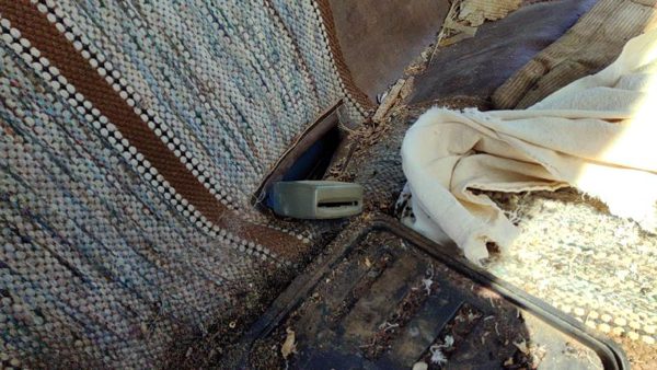 1986 Dodge Ram W150 Passenger Right Front Seat Belt Buckle Receiver Oem Blue — photo 5
