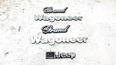 84-85 Jeep Grand Wagoneer Fender Emblem Tailgate Emblem Badge Set Oem