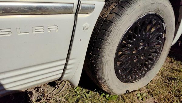 96-99 Town & Country Passenger Right Moulding From Fender Trim Pwp Golden White — photo 3