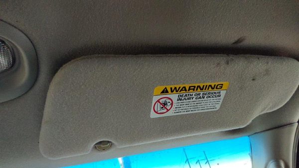 2002-2003 Jeep Liberty Passenger Right Sun Visor Oem Gray M5dv 0Xq021l2ab — photo 2