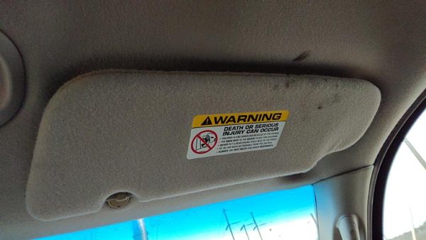 2002-2003 Jeep Liberty Passenger Right Sun Visor Oem Gray M5dv 0Xq021l2ab — photo 1