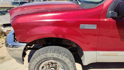 2003 Ford F250 Sd Pickup Fender LH Super Duty Maroon