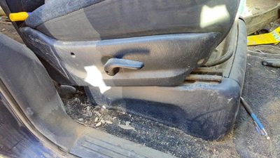 2001-2004 Dodge Caravan Passenger Right Side Seat Trim Panel Oem Blue