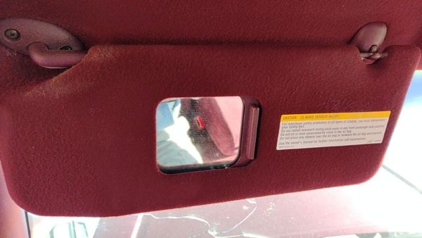 1995-1999 Chevy Lumina Driver Left Sun Visor Oem Red — photo 5