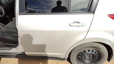2010 Nissan Versa Rear Door LH Silver K23