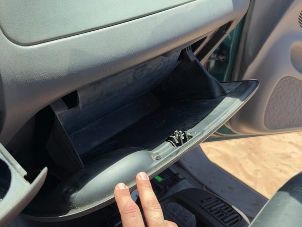 1997-2003 Ford F150 Glove Box Assembly Complete Door With Latch Oem Gray F2 — photo 2