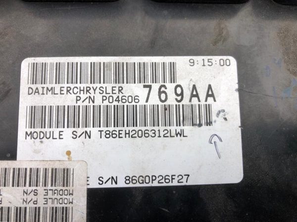 2003 Dodge Intrepid Electronic Control Module Engine Computer Ecm Ecu 04896511Ab — photo 3