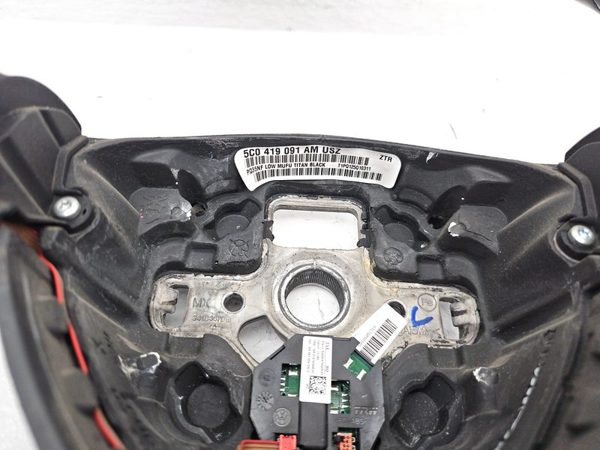 2012-2014 Vw Jetta Black Leather Steering Wheel With Multifunction Controls Oem — photo 6