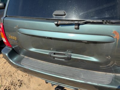 02 Grand Cherokee License Plate Trim Surround Panel Oem Tail Trunk Finish Green