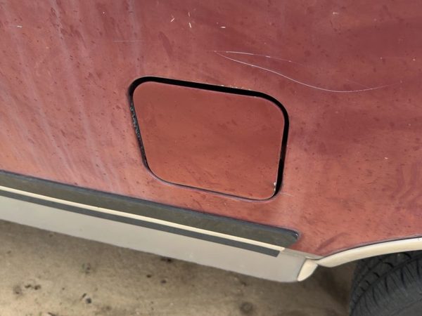 1987-1991 Ford F150 Fuel Tank Door With Hinge Gas Lid Oem Filler — photo 2