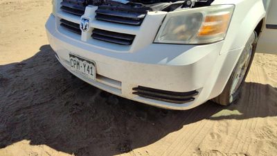 2008-2010 Dodge Grand Caravan Front Bumper Cover Assembly Oem White Pw1