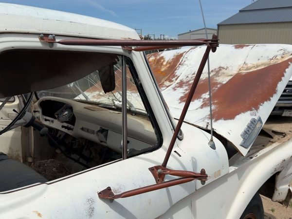 1967-1972 Ford F350 Passenger Right Side Mirror Frame Door Mounted Oem — photo 2