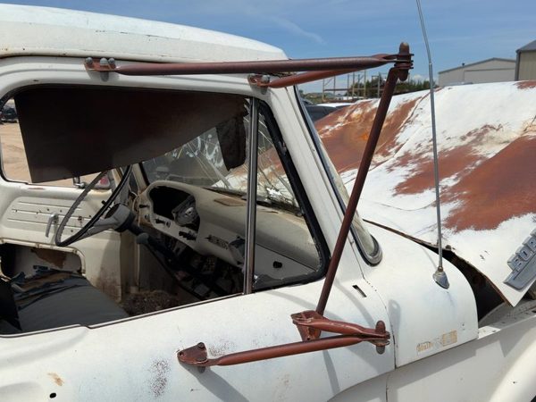 1967-1972 Ford F350 Passenger Right Side Mirror Frame Door Mounted Oem — photo 3