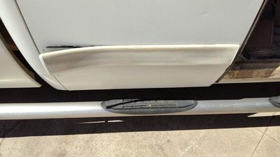 07 08 Silverado 2500 Passenger Right Rear Moulding Door Back Trim White 50U