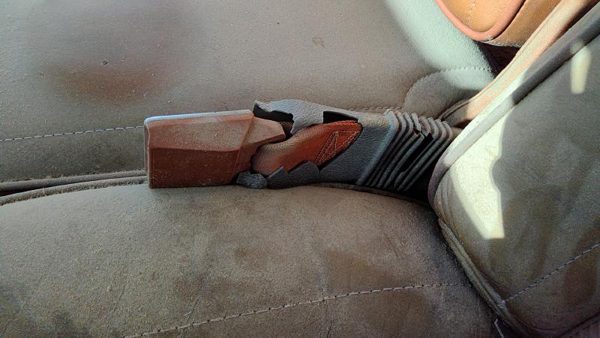 84-91 Jeep Grand Wagoneer Driver Left Front Seat Belt Buckle Receiver Oem Brown — photo 1