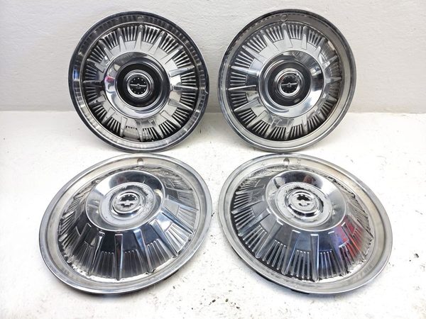 1964 Ford Thunderbird Coupe Set Of 4 Hub Caps Wheel Covers 15 Inch Chrome Oem — photo 1