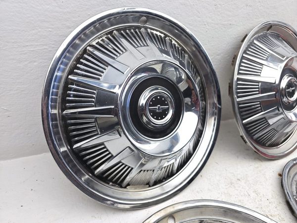 1964 Ford Thunderbird Coupe Set Of 4 Hub Caps Wheel Covers 15 Inch Chrome Oem — photo 2