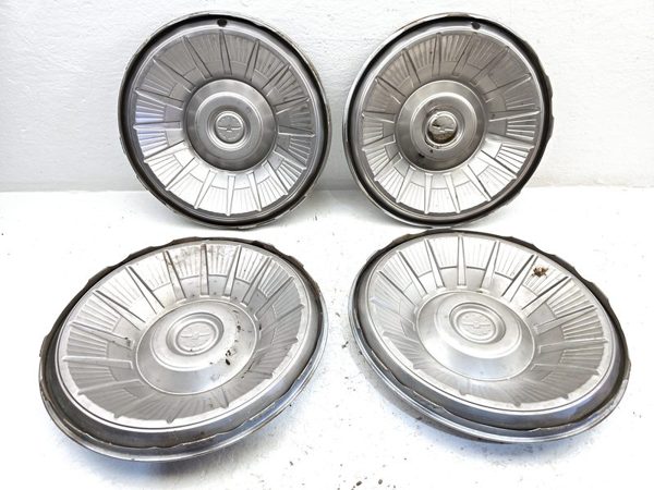 1964 Ford Thunderbird Coupe Set Of 4 Hub Caps Wheel Covers 15 Inch Chrome Oem — photo 6