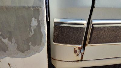 1981-1993 Dodge D350 Passenger Right Rear Lower Moulding On Cab Corner Oem
