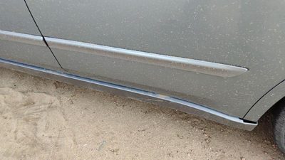 07-12 Nissan Altima Driver Left Rear Moulding From Door Back Trim Strip Gray W40