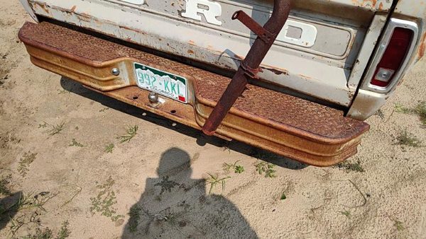 1969 Ford F100 Rear Bumper Assembly Brown — photo 1