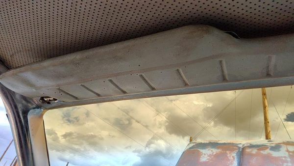 1964 LH Ford Thunderbird Coupe Driver Left Sun Visor OEM Blue — photo 4