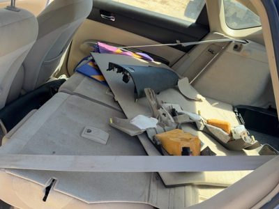 05 Prius Complete Set Of Rear Seat Belts Retractor Buckle Left Right Back Tan 08