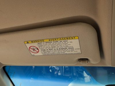 2005 Toyota Prius Driver Left Sun Visor From 01/01/05 Tan 08 OEM 7432047133A4