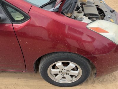 04-09 Prius Passenger Right Front Fender Oem Emblem Mounting Holes Salsa Red 3Q3