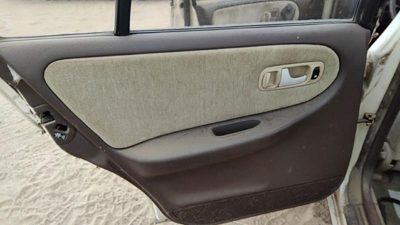 1991-1995 Infinity G20 Driver Left Rear Door Trim Panel With Switches Back Brown