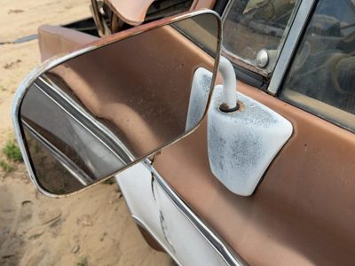 1980-1987 Chevy Silverado C20 Driver Left Manual Side Mirror Door Mounted Oem