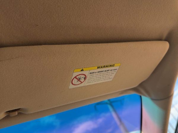 2000-2006 Bmw X5 Passenger Right Sun Visor Oem Illuminated Cloth E53 Beige Lchc — photo 3