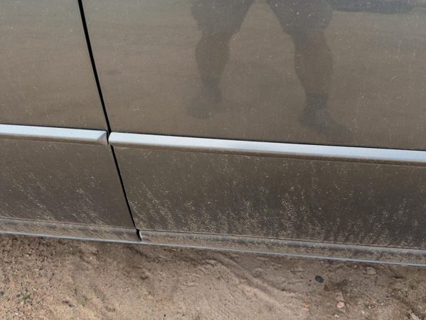 98-04 Seville Passenger Right Front Moulding Door Upper Sedan Thunder Gray 88U — photo 2