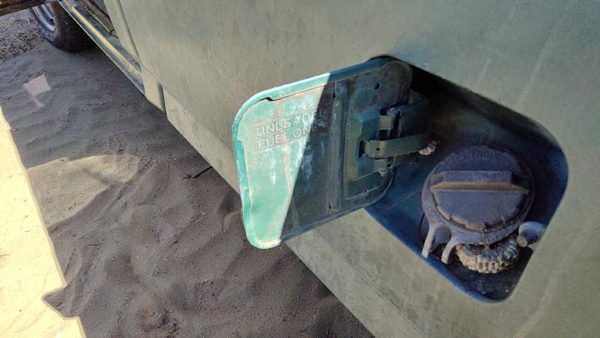 1988 Ford F150 Fuel Tank Door With Hinge Gas Lid OEM Filler Green — photo 3