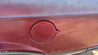 1985-1991 Olds 88 Fuel Tank Door With Hinge Gas Lid Oem Filler Red