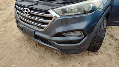 2016-2018 Hyundai Tucson Front Bumper Cover Assembly Oem Coliseum Grey Z56