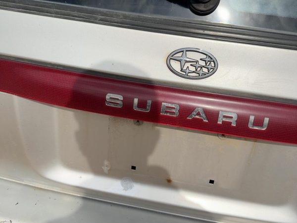 90-91 Legacy License Plate Trim Surround Panel Oem Tail Trunk Finish Silver — photo 3
