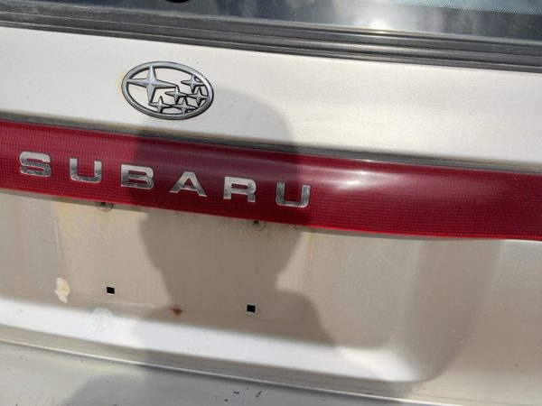 90-91 Legacy License Plate Trim Surround Panel Oem Tail Trunk Finish Silver — photo 2