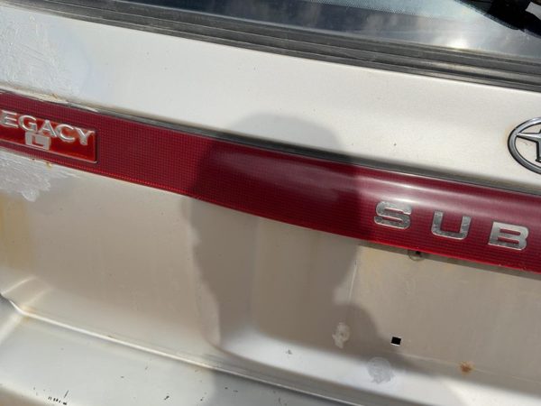 90-91 Legacy License Plate Trim Surround Panel Oem Tail Trunk Finish Silver — photo 6
