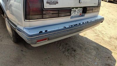 1990-1991 Olds 88 Rear Bumper Cover Assembly Oem Back Gray 25556243